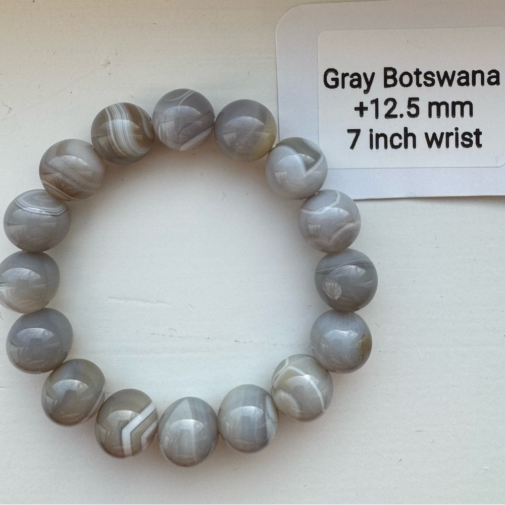 Botswana Agate Beaded Bracelet